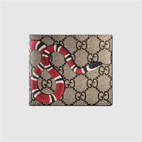 gucci supreme wallet snake|Gucci kingsnake men's wallet.